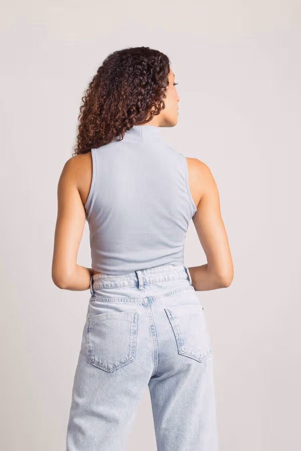 Neil Crop Top - Blue