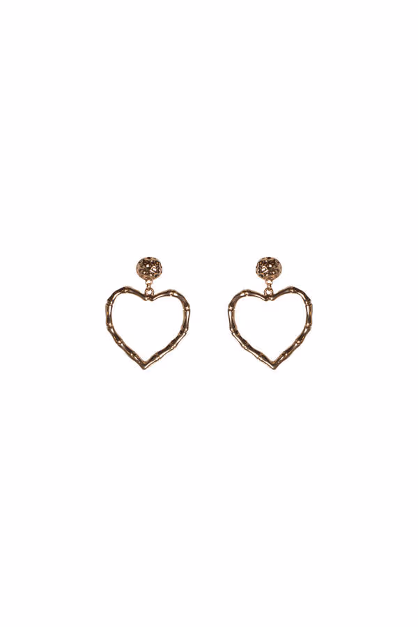 Heart Knocker Earrings - Gold