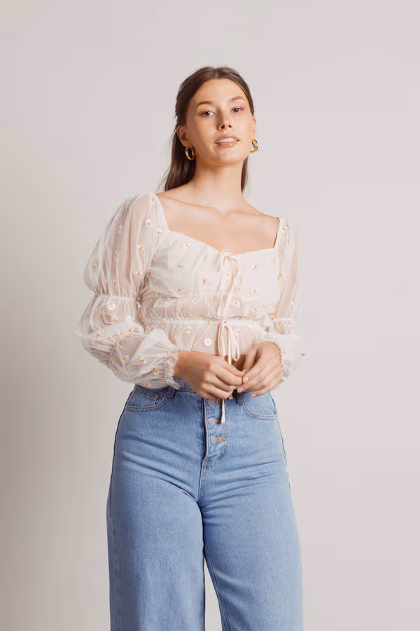 Sora Crop Top - Beige