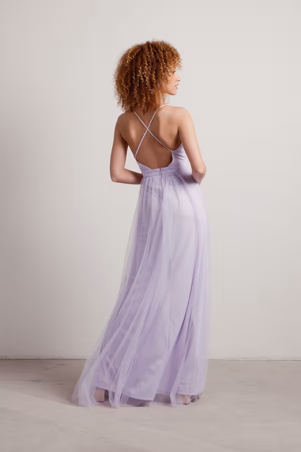 Night To Remember Chiffon Double High Slit Maxi Dress - Navy