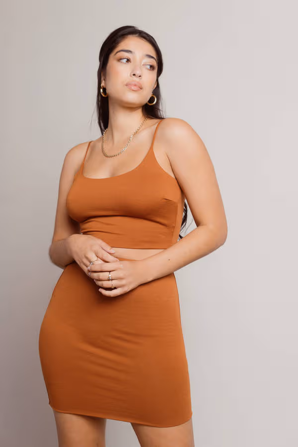 Take Pride Cami Crop Top and Mini Skirt Set - Off White