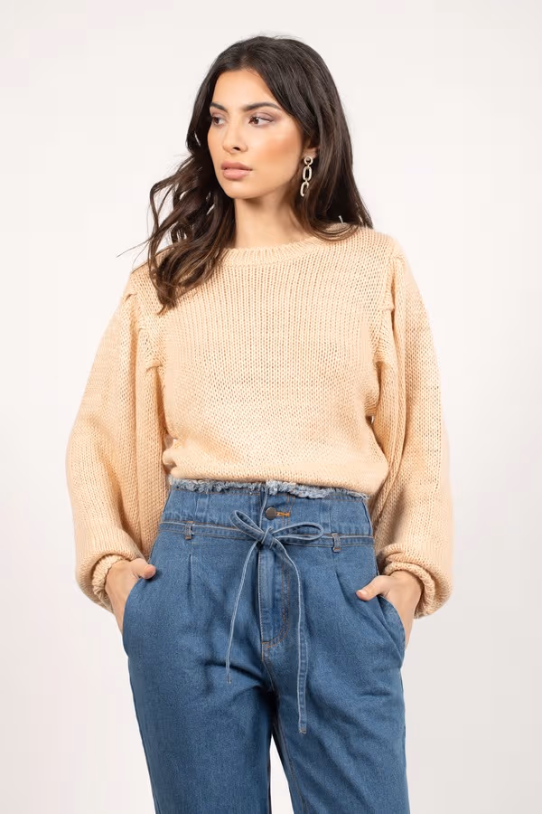 Winter Storm Knit Sweater - Sand