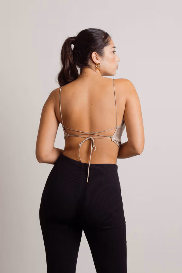 Seen Enough Crop Top - Mocha Grey