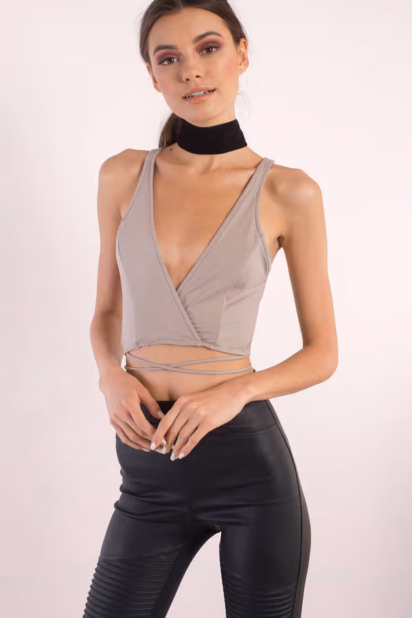 Jennifer Crop Top - Mocha