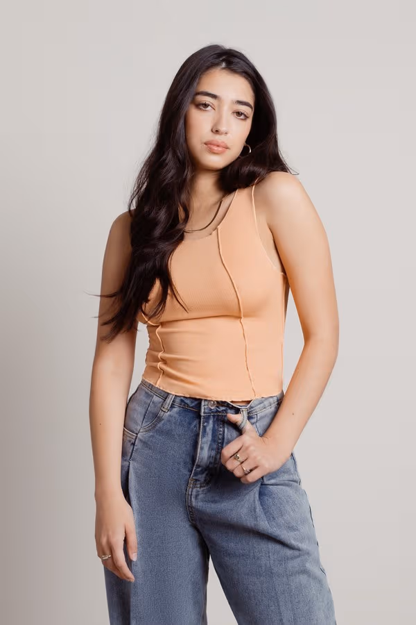 Never Boring Tank Top - Faded Rust