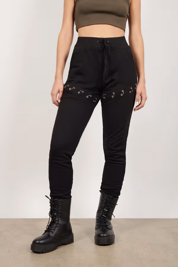 Ring Me Around Jogger Pants - Red