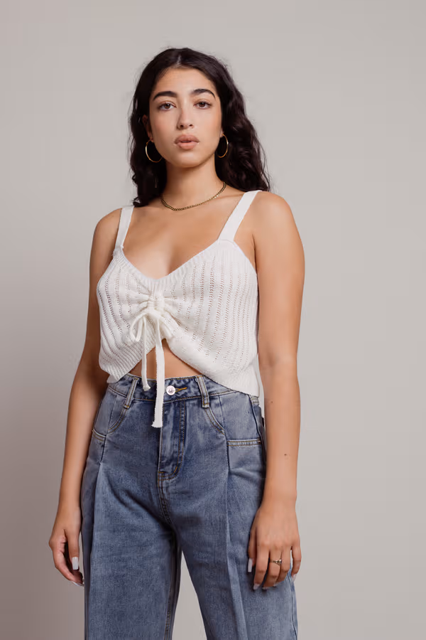 Athena Crop Top - Ivory