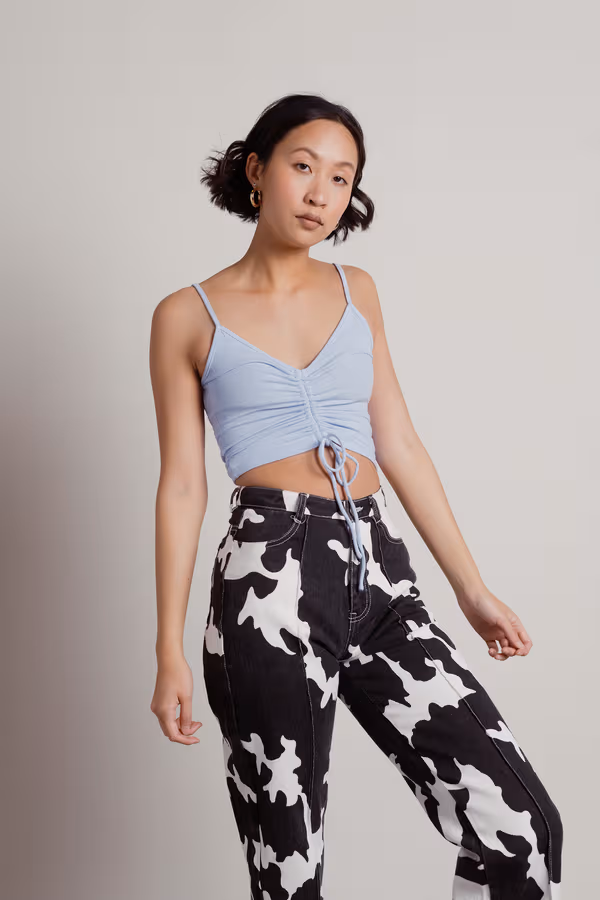 Just Relaxed Crop Top - Blue