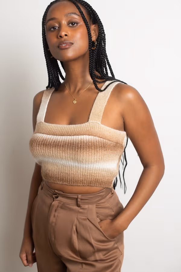 Sweet Pie Crop Top - Lavender Multi