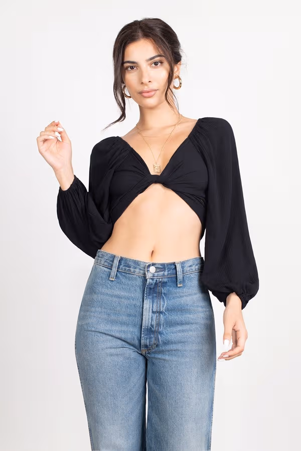 Move On Crop Top - Red Multi