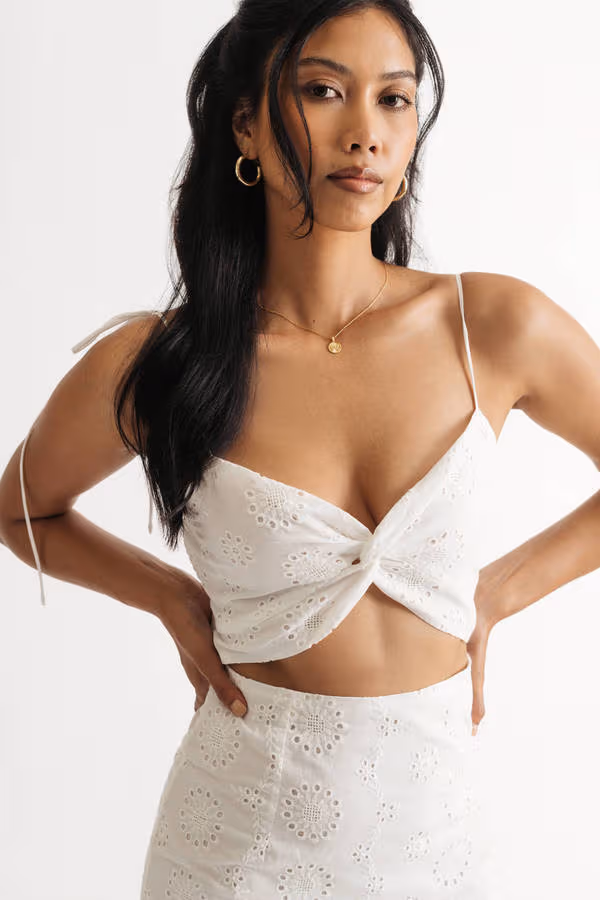 Klarisa Cutout Bodycon Mini Dress - White