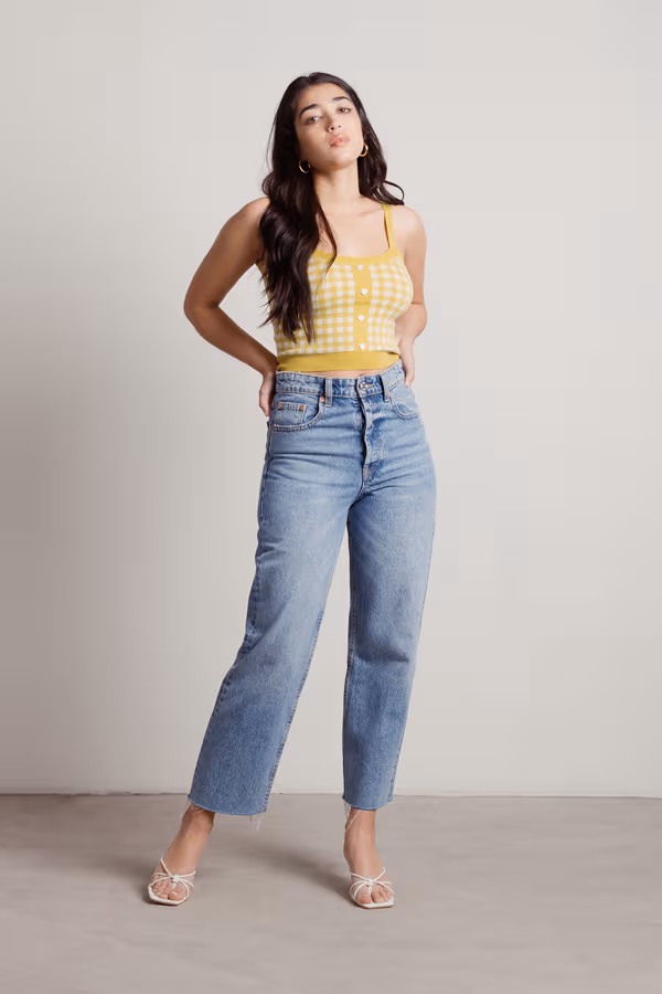 Violette Crop Top - Yellow