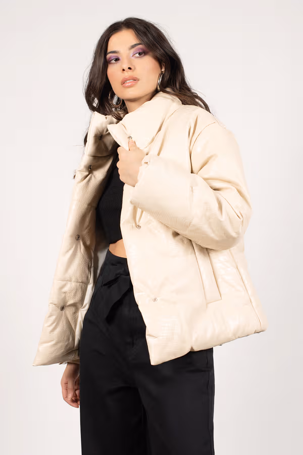 Lanie Puffer Jacket - Cream
