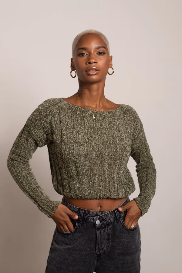 Lillie Knit Sweater - Olive