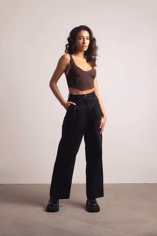 In My Eyes Wide Leg Pants - Beige