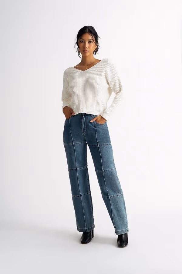 Carla Reversible Sweater - Ivory