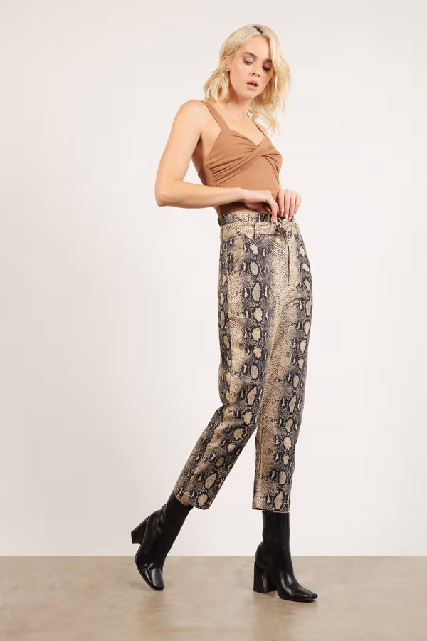 Can't See Snake Print Pants - Multi
