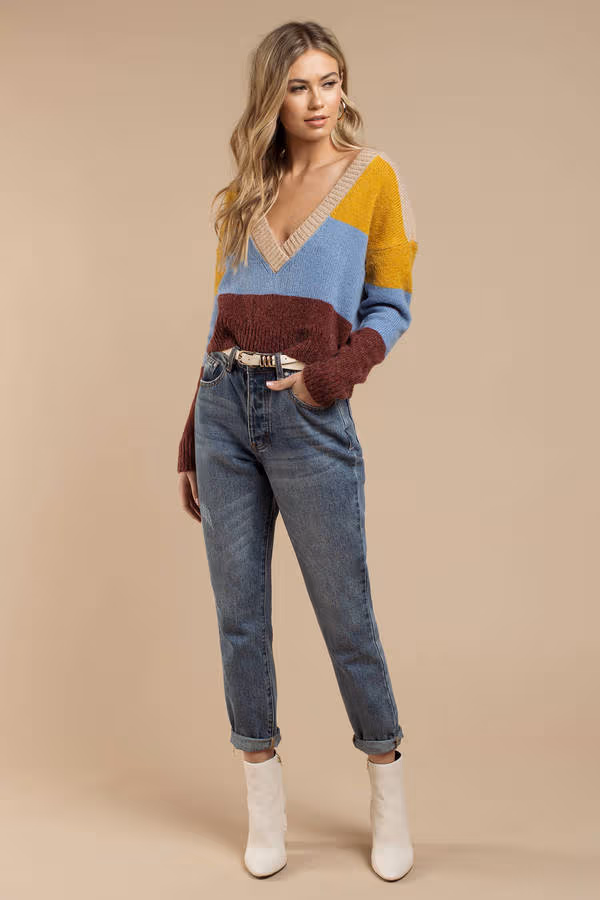 For Love and Lemons Wellesley Stripe Sweater - Tan