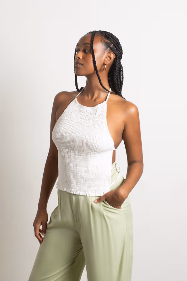 Curtis Crop Top - Chocolate Brown