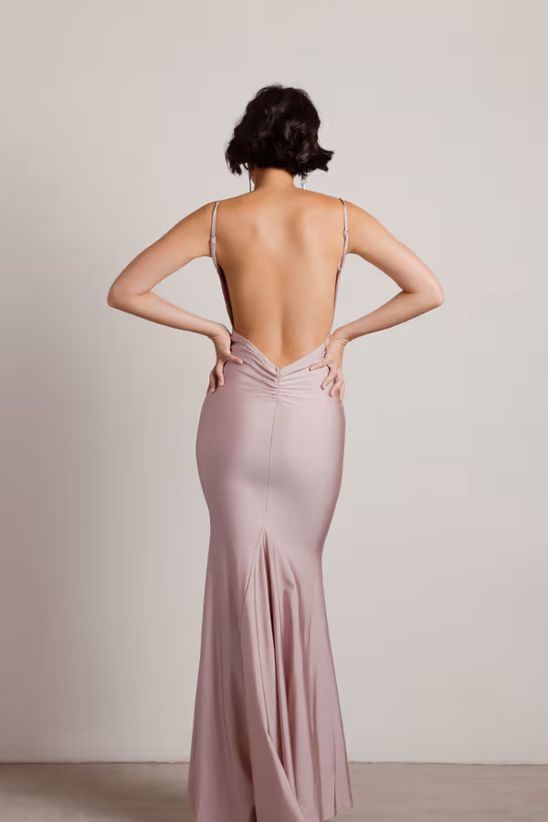 Ariella Backless Mermaid Maxi Dress - Emerald