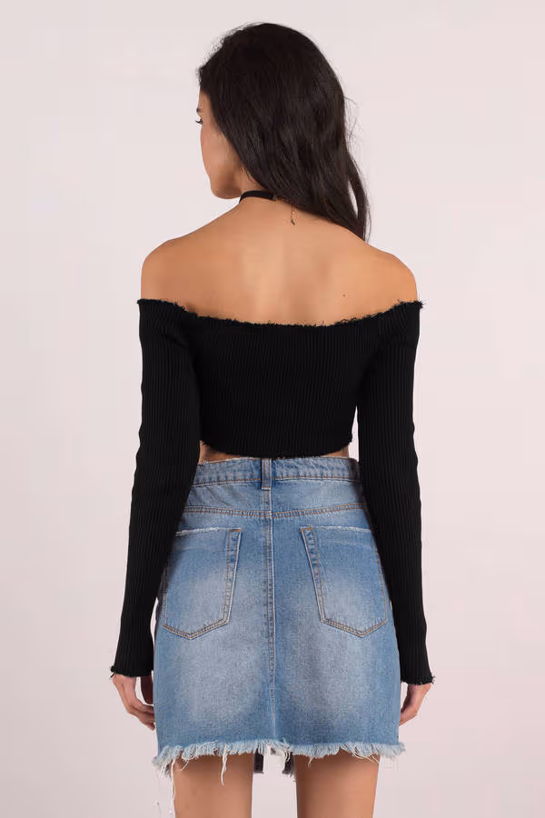 Sarah Crop Top - Black