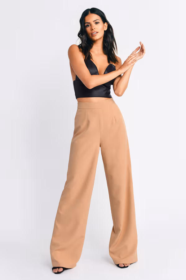 Rebel Wide Leg Pants - Black