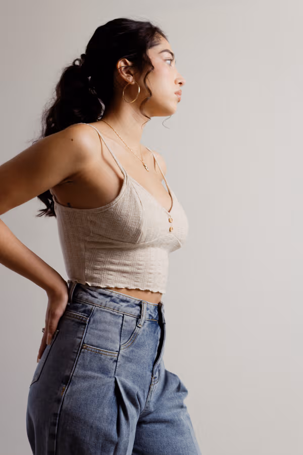 Quicksand Crop Top - Natural