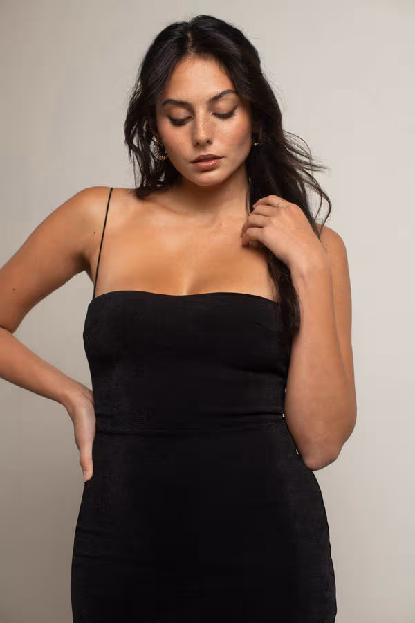 Always Winning Cami Bodycon Mini Dress - Black