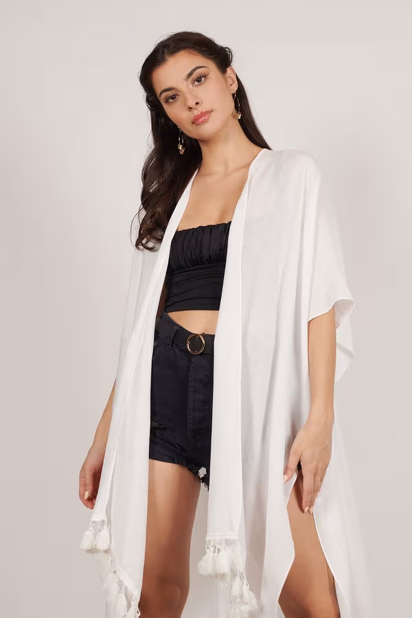 Notice Me Kimono Cardigan - White