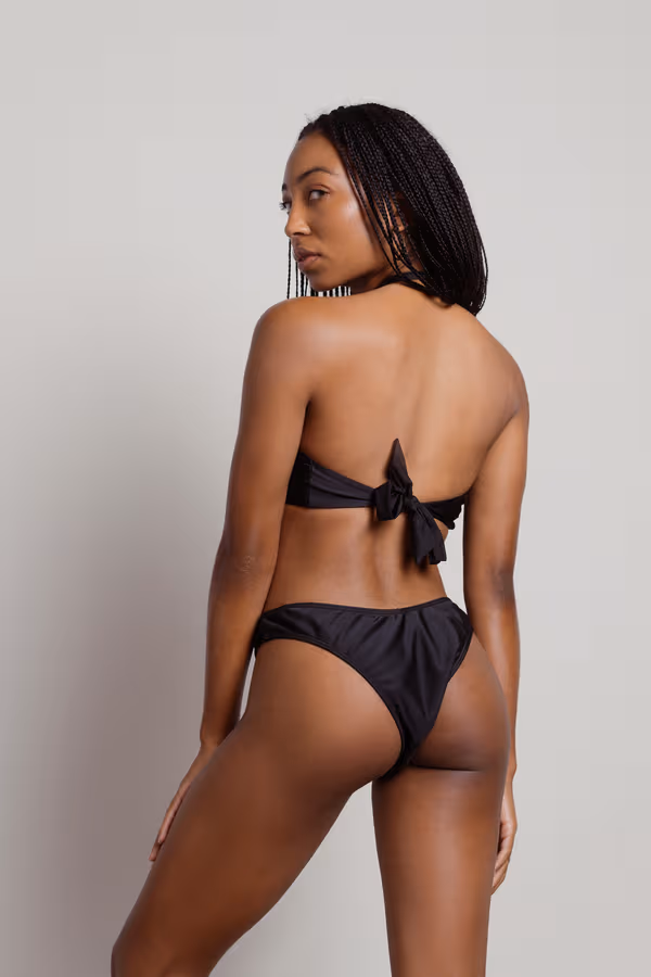 Antidote Cross Halter Bikini Set - Black