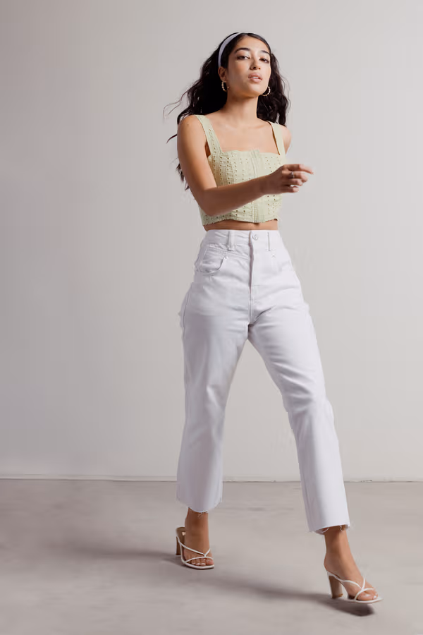 Lemon Lime Crop Top - Light Green