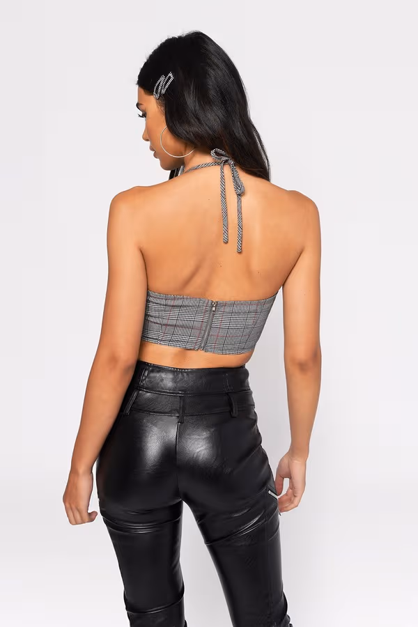 Hard To Forget Crop Top - Grey