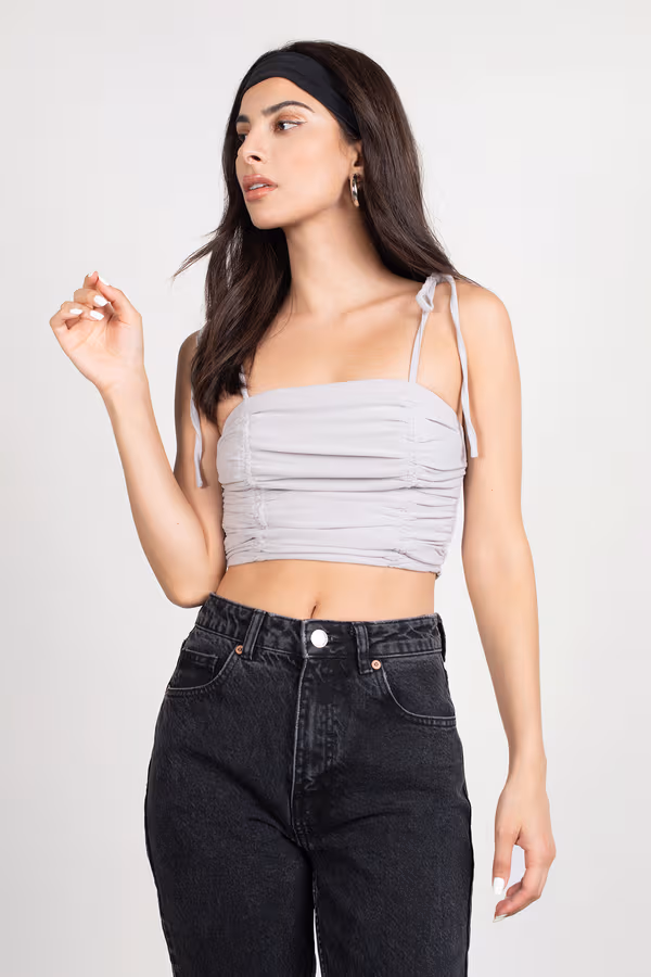 Meera Crop Top - Stone