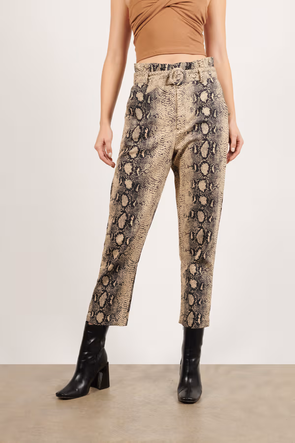 Can't See Snake Print Pants - Multi