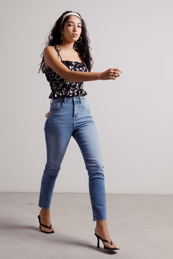 Paloma Crop Top - Black Multi