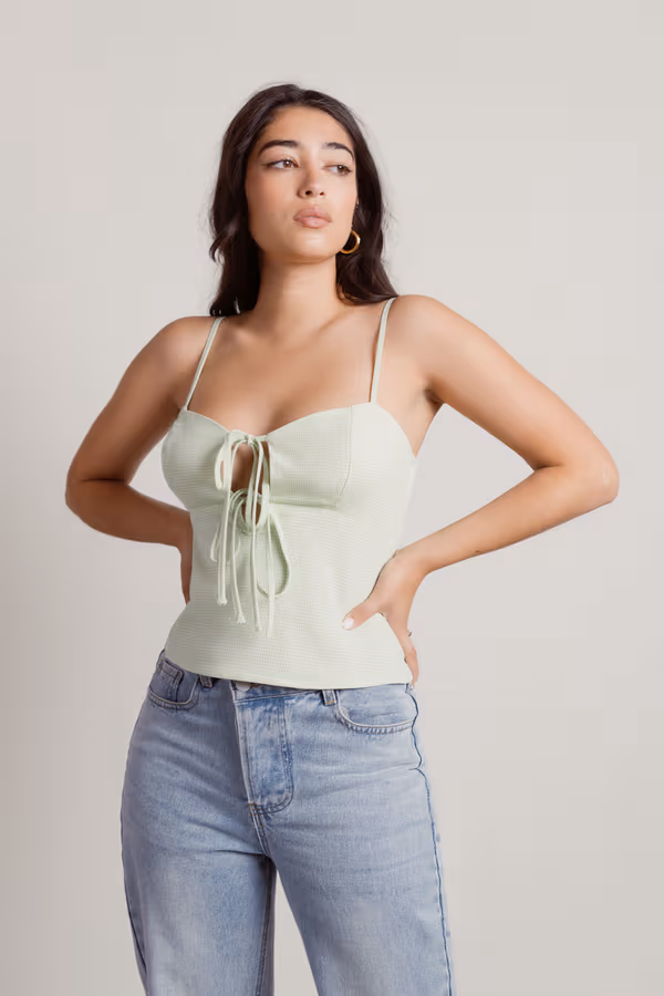 Acacia Gingham Blouse - Light Green