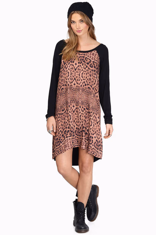 Somedays Lovin Amur Leopard Print Shift Mini Dress - Multi