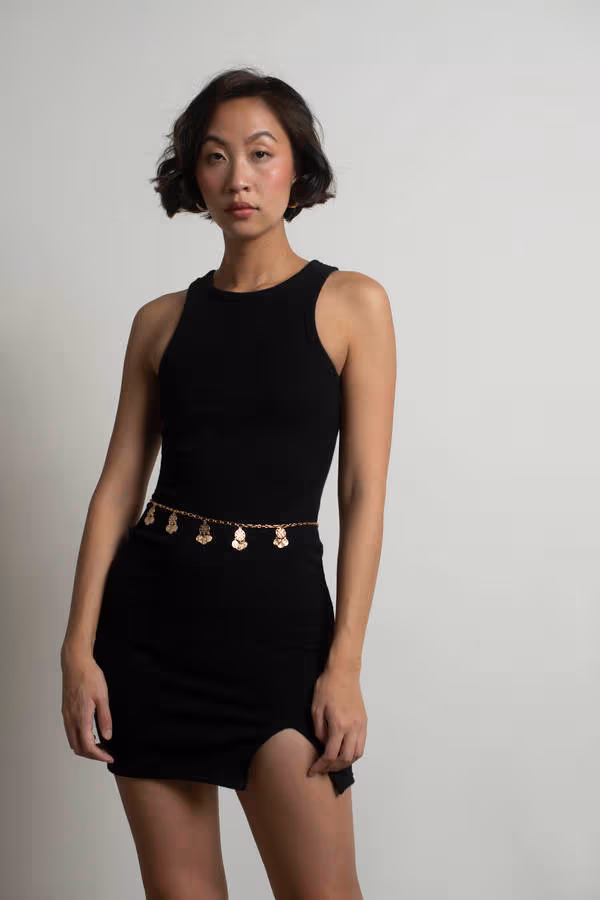 In My Mind Coin Chain Belt - Gold