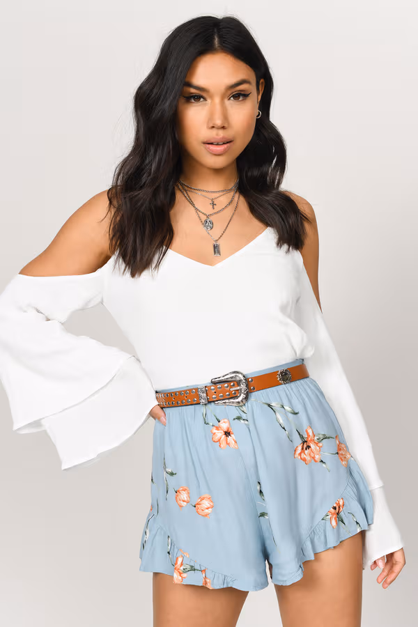 Paige Floral Shorts - Blue Multi