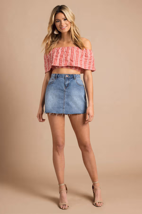 Lost + Wander Robin Crop Top - Red