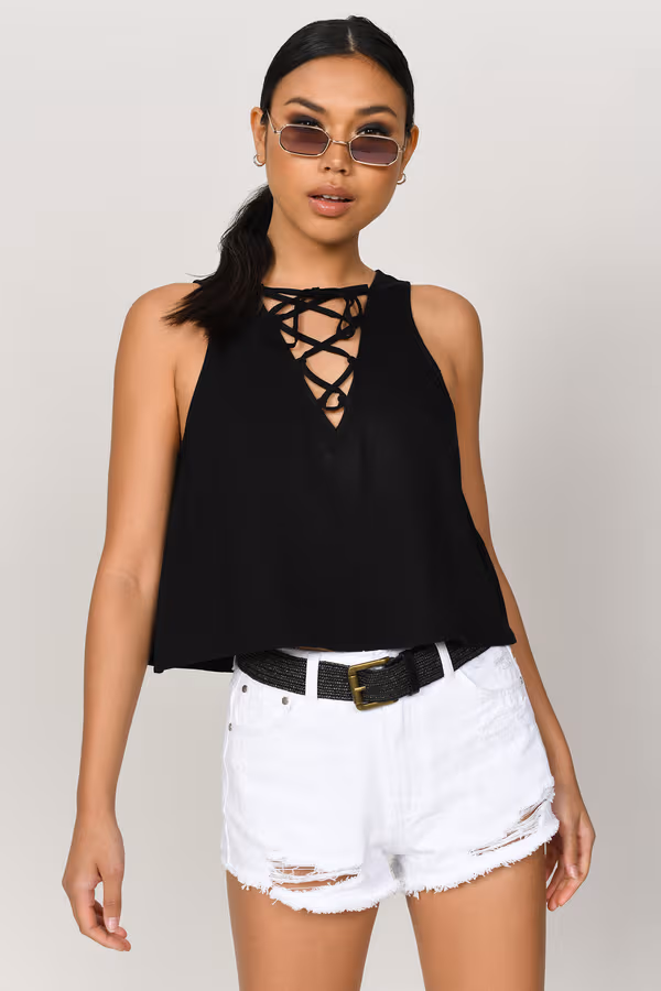 Willow Crop Top - Black