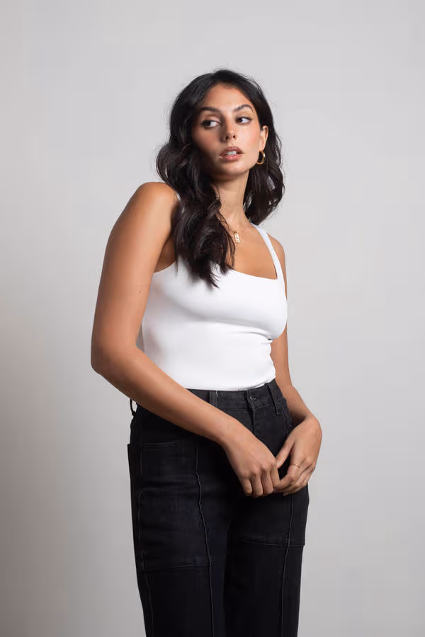 Closer To Me Square Neck Bodysuit - Ivory