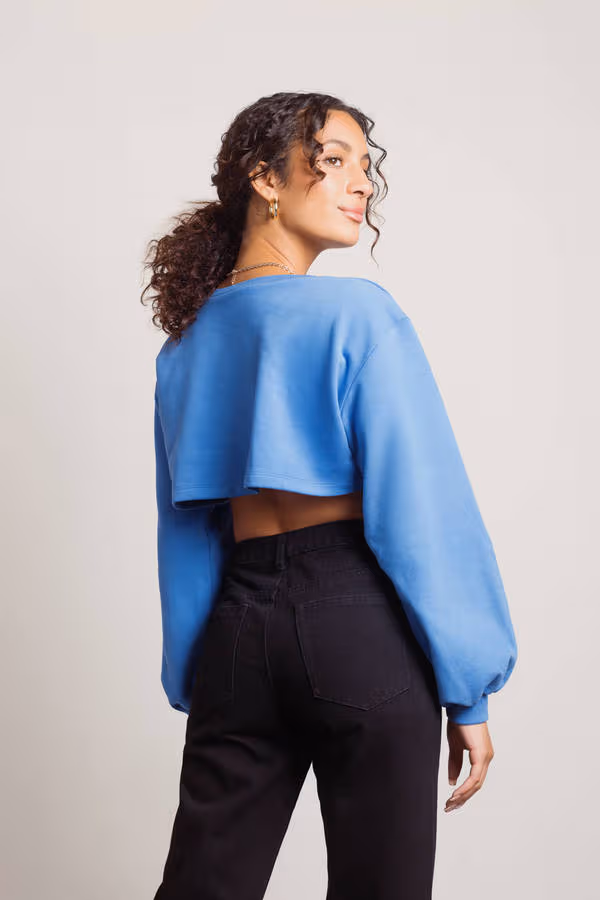 Homebody Crop Top - Blue