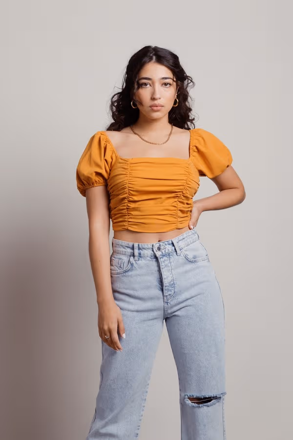 See You There Crop Top - Blue