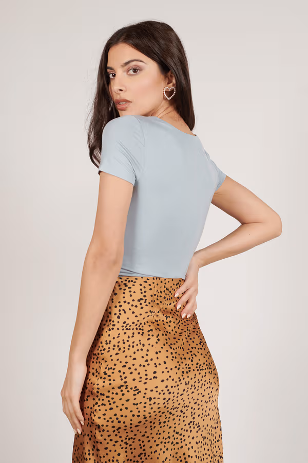 Hailey Crop Top - Light Blue