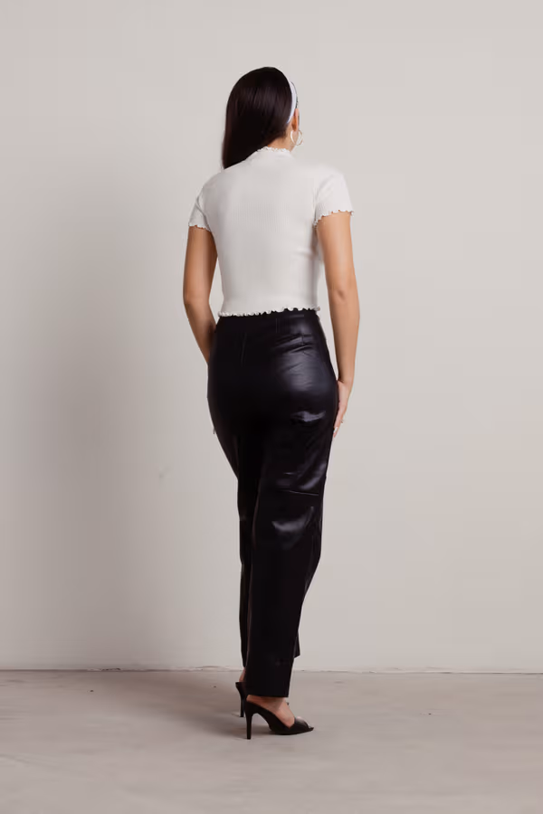 Josyphine Pleather Pants - Black