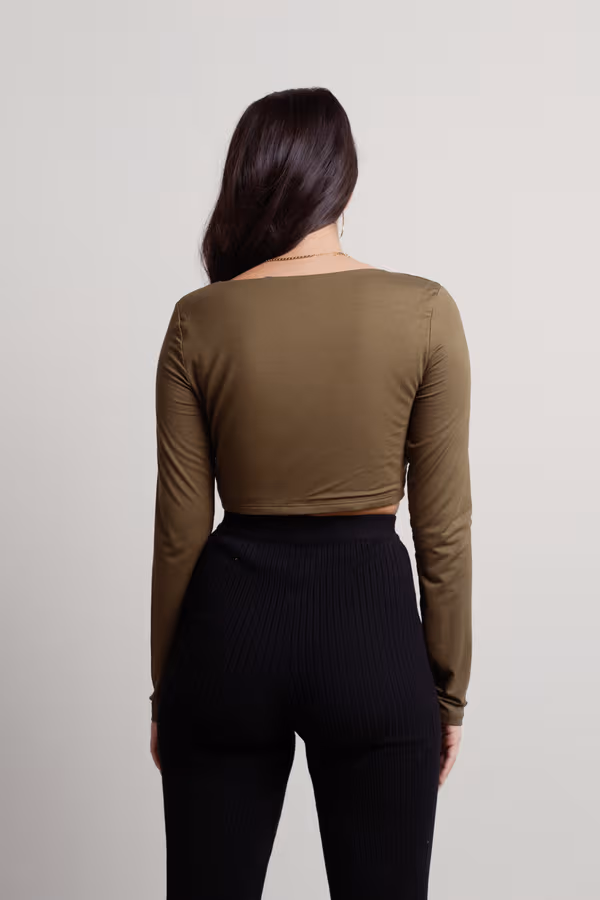 Target Practice Crop Top - Olive