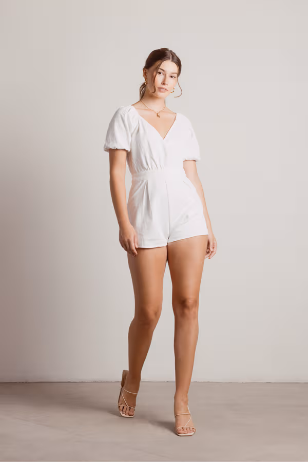 More On That Open Back Romper - Off White