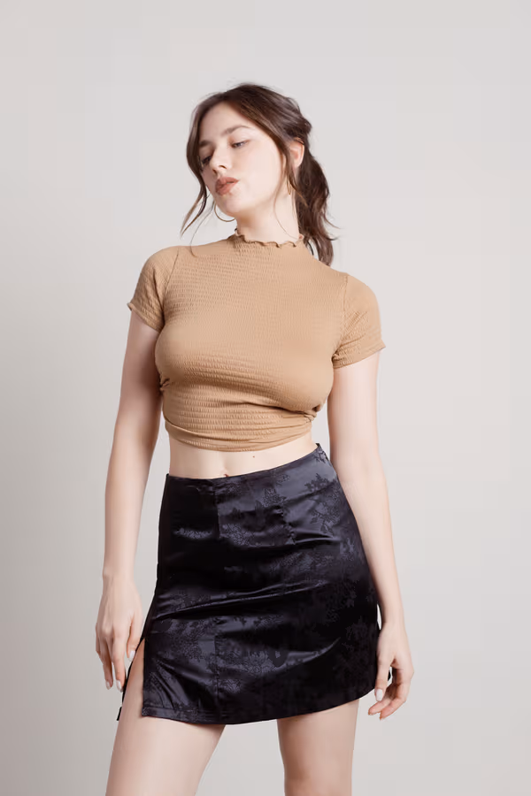 Basilisk Crop Top - Tan