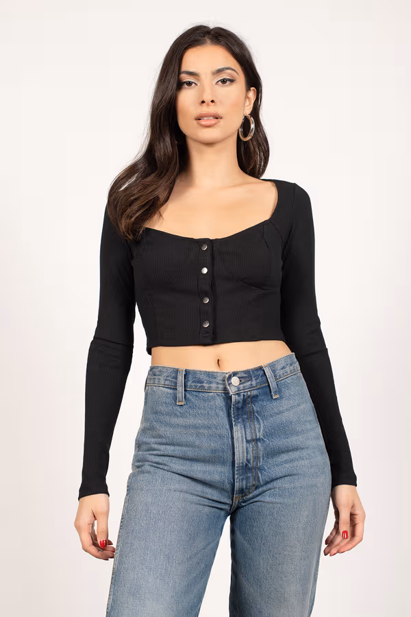 Peoria Bustier Top - Black